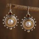 Brincos Elegantes De Pérola Imitada Estilo Barroco Vintage Para Mulheres