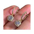 Brincos Elegantes Femininos Em Forma De Quadrado, Joias De Noivado E Casamento, Brincos Pendentes Brincos Elegantes Femininos Em Forma De Quadrado, Joias De Noivado E Casamento, Brincos Pendentes