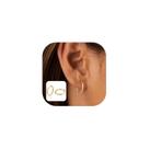 Brincos FaithHeart Huggie Hoop em prata esterlina banhados a ouro 14 quilates