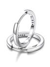 Brincos FaithHeart Small, argolas de prata esterlina de 14 mm