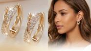 Brincos Feminino Argola Ouro Zircônia Luxo Banhado Ouro 18k Delicado Minimalista Acessórios