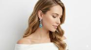 Brincos Feminino Azul Gota Cravejado Zirconia Banho Prata Estilo Luxo Casual Brincos Feminino Azul Gota Cravejado Zirconia Banho Prata Estilo Luxo Casual