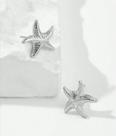 Brincos Feminino Estrela do Mar pequeno Folheado Ouro Dourado Antiaérgico Par de Brinco Tendência Moda