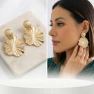 Brincos Feminino Geométrico Dourado Estilo Luxo Casual