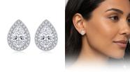Brincos Feminino Gota Zircônia Folheado Prata Acessórios Luxo Festa