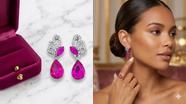 Brincos Feminino Rosa Pink Gota Cravejado Zirconia Banho Prata Estilo Luxo Casual Brincos Feminino Rosa Pink Gota Cravejado Zirconia Banho Prata Estilo Luxo Casual