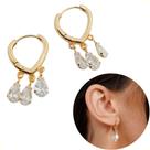 Brincos Femininos Argola Semi Joias Pingentes Gota Banho Ouro 18k acessórios casamento presente