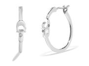 Brincos femininos Coach Interlock C Signature Hoop