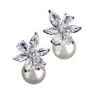 Brincos Femininos com Pérolas e Zircônia Marquise - Joias para Festa Brincos Femininos com Pérolas e Zircônia Marquise - Joias para Festa