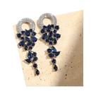 Brincos Femininos Vintage De Zircônia Com Flor, Joia De Noivado Longa De Luxo Com Cristal CZ,