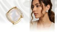 Brincos Femininos Zircônia Perola Luxo Pino Prata 925 Banho Ouro Strass