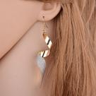 Brincos Flor Dourado Perola Strass Diamant Delicado Feminino