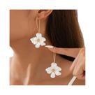Brincos Florais Coreanos: Acessório De Casamento Elegante E Delicado Para Mulheres