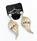 Brincos Folha Longa Com Cristais E Microzirconias 2986