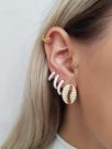 Brincos Folheados a Ouro Modelo búzios Esmaltados