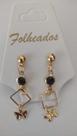 Brincos Folheados Elegantes .Presenteie Sua Mãe