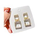 Brincos Geométricos Transparentes De Cristal Para Mulheres, Joias De Festa, Presente