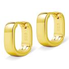 Brincos Goluck em prata 925, argolas pequenas banhadas a ouro 14K Brincos Goluck em prata 925, argolas pequenas banhadas a ouro 14K