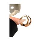 Brincos Grandes De Argola Com Estampa De Leopardo Para Mulheres, Acessórios De Orelha Exagerados E