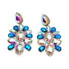 Brincos Grandes De Strass Em Formato De Lustre Para Mulheres, Joia Pendente De Alta Qualidade,