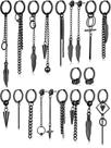 Brincos Hicarer em aço inoxidável Huggie Hinged Hoop 20 unidades