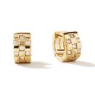 Brincos Huggie Hoop Ana Luisa Eden banhados a ouro 14 quilates e prata
