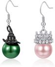 Brincos Joyandcelet Witch Movie Inspired Pearl para mulheres Brincos Joyandcelet Witch Movie Inspired Pearl para mulheres