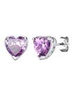 Brincos KeyStyle Alexandrite Birthstone 8 mm/2 ct para mulheres