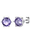Brincos KeyStyle Alexandrite Birthstone 8 mm/2 ct para mulheres