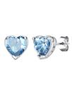 Brincos KeyStyle Aquamarine Birthstone 8 mm/2 ct para mulheres