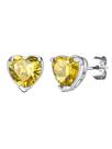 Brincos KeyStyle Yellow Topaz Birthstone em prata 925 para mulheres