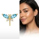Brincos Libelula Minimalista MicroCravejada Zirconia Delicada Luxo Casual Brincos Libelula Minimalista MicroCravejada Zirconia Delicada Luxo Casual