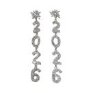 Brincos Longos De Pingente De Floco De Neve Com Strass Brilhante E Borla De Natal, Modernos 2026 Brincos Longos De Pingente De Floco De Neve Com Strass Brilhante E Borla De Natal, Modernos 2026
