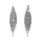 Brincos Longos Geométricos De Cristal Brilhante Para Mulheres, Joias Vintage Para Festas Brincos Longos Geométricos De Cristal Brilhante Para Mulheres, Joias Vintage Para Festas
