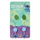 Brincos LUV HER Stitch hipoalergênicos, pino de 1 folha e 1 ponto