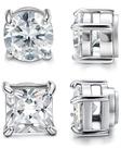 Brincos Magnéticos Jstyle em Aço Inoxidável com Zircônia Cúbica 5-8mm Brincos Magnéticos Jstyle em Aço Inoxidável com Zircônia Cúbica 5-8mm