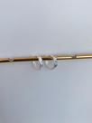 Brincos mini argolinhas Semi Joia Ouro 18K e Prata 925