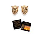 Brincos Mufasa 3D Banhado a Ouro Rommanel 527446