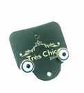 Brincos Olho Grego Banho Ouro 18k 3136