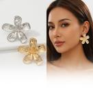 Brincos Orgânicos Flor Femininos Antialérgico Banho Ouro ou Prata Inox cor:ouro Brincos Orgânicos Flor Femininos Antialérgico Banho Ouro ou Prata Inox cor:ouro