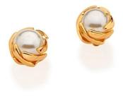 Brincos Ouro 18k Rommanel Joias Pérolas 4mm 525624 Cor Dourado