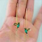 Brincos Passarinho Dourado Strass Sobrepor Delicado Feminino Brincos Passarinho Dourado Strass Sobrepor Delicado Feminino