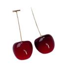 Brincos Pendentes Cereja Vermelha Para Mulheres, Design De Fruta Da Moda, Joia Coreana Para Festa De