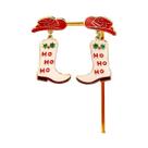 Brincos Pendentes De Chapéu De Cowboy E Botas Esmaltados Para Festa De Natal, Joias Modernas De