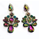 Brincos Pendentes de Gota de Água em Cristal Roxo - Joia com Strass