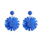 Brincos Pendentes De Ráfia Colorida Com Flor De Girassol Para Mulheres, Joia De Destaque Estilo