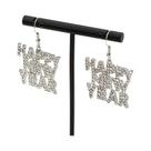 Brincos Pendentes Minimalistas De Metal Com Zircônia Cúbica Para O Ano Novo, Joias Da Moda Brincos Pendentes Minimalistas De Metal Com Zircônia Cúbica Para O Ano Novo, Joias Da Moda