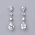 Brincos Pendurados de Prata com Zircônia Cúbica - Joia Elegante para Mulheres Brincos Pendurados de Prata com Zircônia Cúbica - Joia Elegante para Mulheres