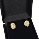 Brincos Pequenos Com Zirconias Banho De Ouro 18k 4079
