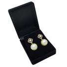 Brincos Pérola Com Trevo De Microzirconias Banho Ouro 2272